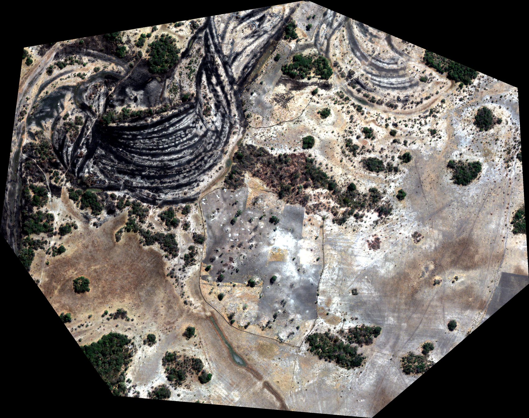 Sub-meter satellite view of Sangwali, Zambezi Region, Namibia